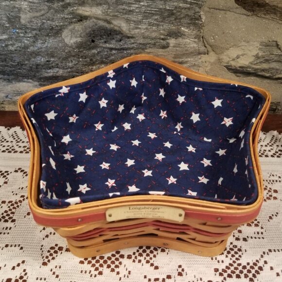 Longaberger Shining Star and Twinkle Twinkle Basket Yr-Round Duo Christmas Holly - Picture 15 of 16